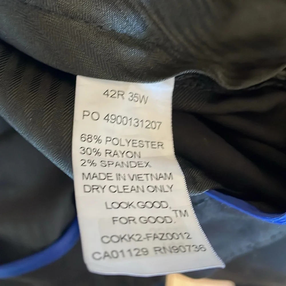 Kenneth Cole Reaction Mens Slim Fit Flex Techni-Cole 2-Piece Suit Jacket Pants - Picture 16 of 16